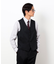 【セットアップ対応】ポリエステル ウール ギャバ ベスト