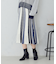 マルチストライプ配色ニットスカート / セットアップ対応