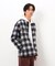 ウールライク シャギーチェック シャツブルゾン