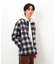 ウールライク シャギーチェック シャツブルゾン