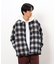 ウールライク シャギーチェック シャツブルゾン