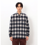 ウールライク シャギーチェック シャツブルゾン