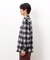 ウールライク シャギーチェック シャツブルゾン