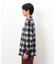 ウールライク シャギーチェック シャツブルゾン