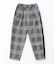 グレンチェックプリント 裏起毛 ロングテーパードパンツ / セットアップ対応