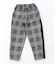 グレンチェックプリント 裏起毛 ロングテーパードパンツ / セットアップ対応