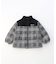 グレンチェックプリント 中綿ブルゾン