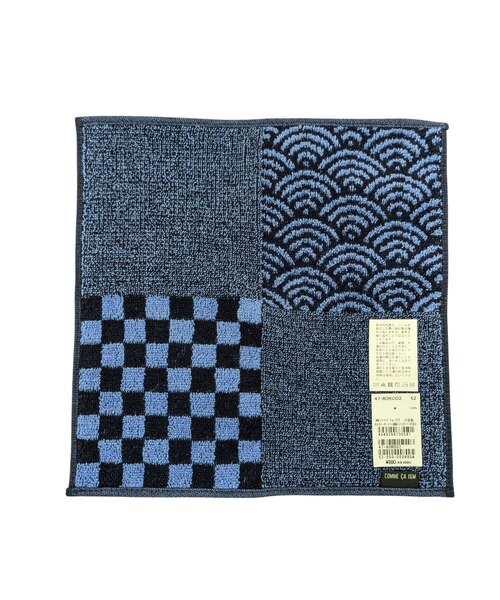 ダイヤモンドパターン ハンカチ ネイビー/ブラック ネイビーツイルレジメンストライプハンカチ | H TOKYO ハンカチ | OLD