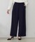 【セットアップ対応】ポリエステルツイル タックワイドパンツ