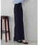 【セットアップ対応】ポリエステルツイル タックワイドパンツ