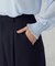 【セットアップ対応】ポリエステルツイル タックワイドパンツ