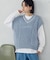デニム調ニットベスト