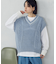 デニム調ニットベスト