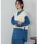 Vネックニットベスト