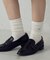 ロゴ刺繍 ミドル丈リブソックス
