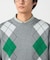 アーガイル柄 クルーネックプルオーバー