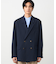 【セットアップ対応】ウールライクストレッチツイル ダブルブレザージャケット