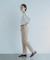 【美しいベーシックパンツ】ストレッチツイル テーパードパンツ