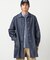 デニムライクシャンブレー ステンカラー ライト コート