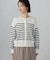 パネルボーダー ニットカーディガン