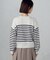 パネルボーダー ニットカーディガン