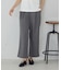 【美しいベーシックパンツ】麻調 ワイドパンツ
