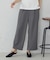 【美しいベーシックパンツ】麻調 ワイドパンツ