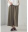 レーヨンポリエステル麻調スラブ ワークワイドパンツ