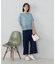 レーヨンポリエステル麻調スラブ ワークワイドパンツ