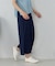 レーヨンポリエステル麻調スラブ ワークワイドパンツ