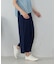 レーヨンポリエステル麻調スラブ ワークワイドパンツ
