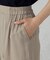 レーヨンポリエステル麻調スラブ ワークワイドパンツ