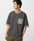 軽量スクエアジャガード フェイクレイヤードTシャツ