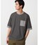 軽量スクエアジャガード フェイクレイヤードTシャツ