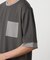 軽量スクエアジャガード フェイクレイヤードTシャツ