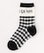 ロゴ×ギンガムチェック クルーソックス