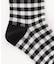 ロゴ×ギンガムチェック クルーソックス