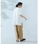 コットンリネンベルト付きパンツ/セットアップ対応
