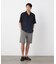 ポリエステルグレンチェックストレッチ ワンタックショートパンツ