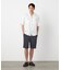ポリエステルグレンチェックストレッチ ワンタックショートパンツ