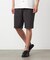 ポリエステルグレンチェックストレッチ ワンタックショートパンツ