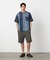 6オンスコットンデニム 切り替え半袖Tシャツ