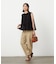 オーガンジーレイヤード ノースリーブカットソー