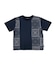 バンダナ柄プリント 切替半袖Tシャツ