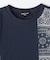 バンダナ柄プリント 切替半袖Tシャツ