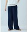 【美しいベーシックパンツ】麻調 ワイドパンツ