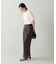 【美しいベーシックパンツ】麻調 ワイドパンツ