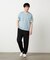 【接触冷感】USAコットン フェイクレイヤード キーネックTシャツ