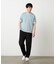 【接触冷感】USAコットン フェイクレイヤード キーネックTシャツ