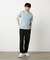 【接触冷感】USAコットン フェイクレイヤード キーネックTシャツ